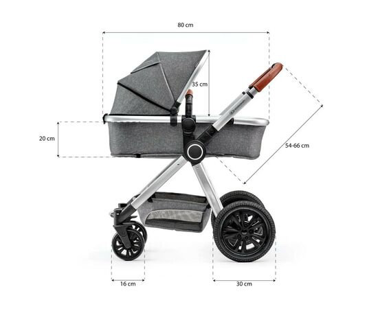 Коляска Kinderkraft 3 в 1 Veo Gray (KKWVEOGRY30000) (5902533910656), изображение 11 Коляска Kinderkraft 3 в 1 Veo Gray (KKWVEOGRY30000) (5902533910656), изображение 11