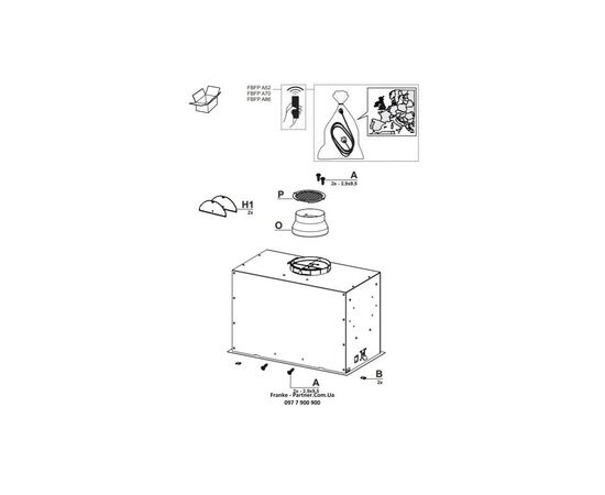 Вытяжка кухонная Franke Box Flush EVO FBFE BK MATT A70 (305.0665.365), изображение 11 Вытяжка кухонная Franke Box Flush EVO FBFE BK MATT A70 (305.0665.365), изображение 11