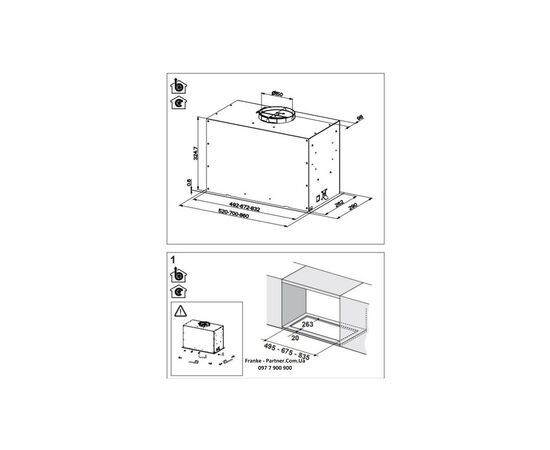 Вытяжка кухонная Franke Box Flush EVO FBFE BK MATT A70 (305.0665.365), изображение 7 Вытяжка кухонная Franke Box Flush EVO FBFE BK MATT A70 (305.0665.365), изображение 7
