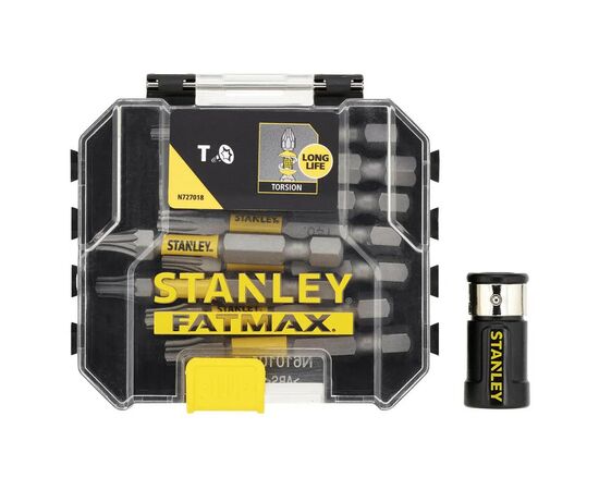 Набор бит Stanley FatMax, Torx, T10, T15, T20, T25, T30, Т40, L= 50 мм, 10 шт, кейс (STA88566), изображение 2 Набор бит Stanley FatMax, Torx, T10, T15, T20, T25, T30, Т40, L= 50 мм, 10 шт, кейс (STA88566), изображение 2