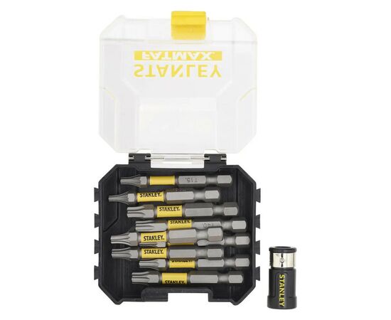 Набор бит Stanley FatMax, Torx, T10, T15, T20, T25, T30, Т40, L= 50 мм, 10 шт, кейс (STA88566), изображение 3 Набор бит Stanley FatMax, Torx, T10, T15, T20, T25, T30, Т40, L= 50 мм, 10 шт, кейс (STA88566), изображение 3
