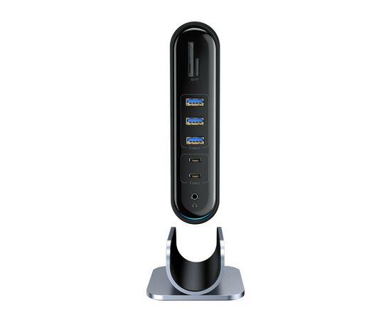Концентратор Baseus USB3.2 Type-C to 3xHDMI/2xUSB-C/5xUSB/RJ45/SD/TRRS 3.5mm/PD 100W + PA 16 in 1 (CAHUB-DG0G), зображення 4 Концентратор Baseus USB3.2 Type-C to 3xHDMI/2xUSB-C/5xUSB/RJ45/SD/TRRS 3.5mm/PD 100W + PA 16 in 1 (CAHUB-DG0G), зображення 4