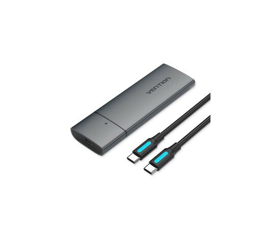 Карман внешний Vention SSD M.2 (NVME) M-key USB Type-C 3.2 gray (KPGH0), изображение 3 Карман внешний Vention SSD M.2 (NVME) M-key USB Type-C 3.2 gray (KPGH0), изображение 3
