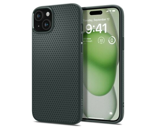 Чехол для мобильного телефона Spigen Apple iPhone 15 Plus Liquid Air Abyss Green (ACS06652), изображение 2 Чехол для мобильного телефона Spigen Apple iPhone 15 Plus Liquid Air Abyss Green (ACS06652), изображение 2