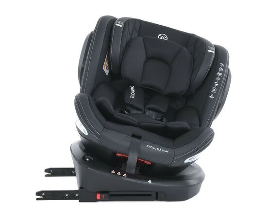 Автокресло El Camino ME 1045-1 Evolution 2 360 Isofix Royal black 0-36 кг (ME 1045-1 r.black), изображение 6 Автокресло El Camino ME 1045-1 Evolution 2 360 Isofix Royal black 0-36 кг (ME 1045-1 r.black), изображение 6