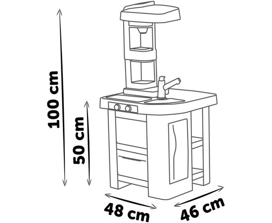 Игровой набор Smoby Интерактивная кухня Тефаль Студио Френч с аксессуарами Графитовая (311056), изображение 5 Игровой набор Smoby Интерактивная кухня Тефаль Студио Френч с аксессуарами Графитовая (311056), изображение 5