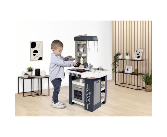 Игровой набор Smoby Интерактивная кухня Тефаль Студио Френч с аксессуарами Графитовая (311056), изображение 7 Игровой набор Smoby Интерактивная кухня Тефаль Студио Френч с аксессуарами Графитовая (311056), изображение 7