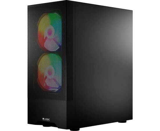 Корпус Logic concept ARYA MESH+GLASS ARGB fans 2x140mm+1x120mm BLACK (AT-ARYA-10-000000-0002), зображення 2 Корпус Logic concept ARYA MESH+GLASS ARGB fans 2x140mm+1x120mm BLACK (AT-ARYA-10-000000-0002), зображення 2