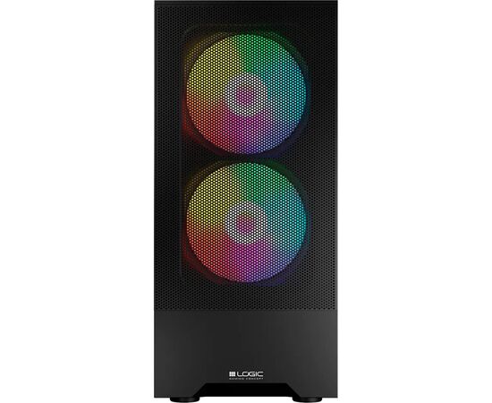 Корпус Logic concept ARYA MESH+GLASS ARGB fans 2x140mm+1x120mm BLACK (AT-ARYA-10-000000-0002), зображення 3 Корпус Logic concept ARYA MESH+GLASS ARGB fans 2x140mm+1x120mm BLACK (AT-ARYA-10-000000-0002), зображення 3