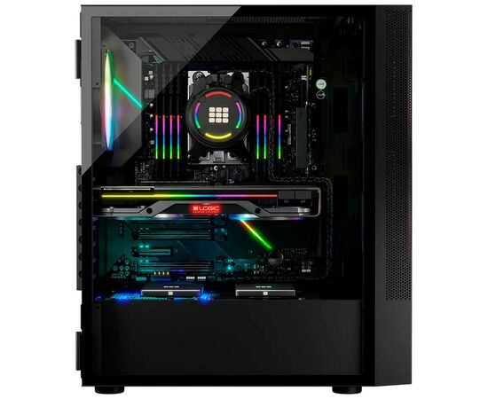 Корпус Logic concept ARYA MESH+GLASS ARGB fans 2x140mm+1x120mm BLACK (AT-ARYA-10-000000-0002), зображення 6 Корпус Logic concept ARYA MESH+GLASS ARGB fans 2x140mm+1x120mm BLACK (AT-ARYA-10-000000-0002), зображення 6