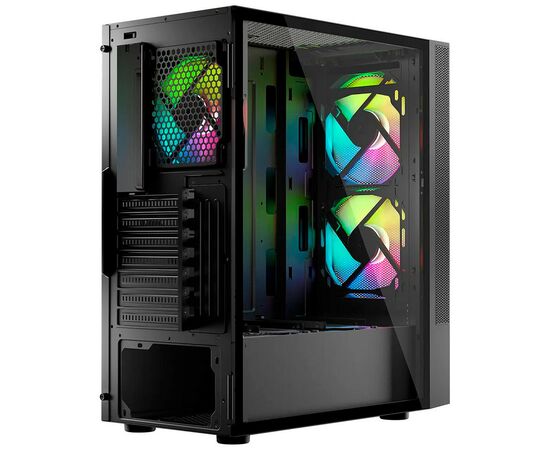 Корпус Logic concept ARYA MESH+GLASS ARGB fans 2x140mm+1x120mm BLACK (AT-ARYA-10-000000-0002), зображення 7 Корпус Logic concept ARYA MESH+GLASS ARGB fans 2x140mm+1x120mm BLACK (AT-ARYA-10-000000-0002), зображення 7