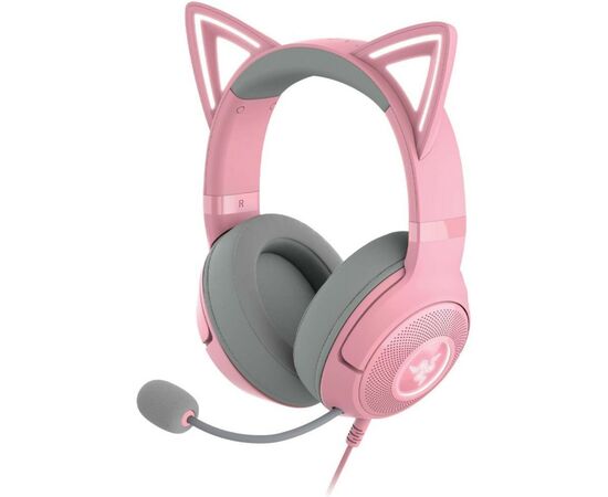 Наушники Razer Kraken Kitty V2 Quartz (RZ04-04730200-R3M1), изображение 3 Наушники Razer Kraken Kitty V2 Quartz (RZ04-04730200-R3M1), изображение 3