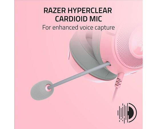 Наушники Razer Kraken Kitty V2 Quartz (RZ04-04730200-R3M1), изображение 9 Наушники Razer Kraken Kitty V2 Quartz (RZ04-04730200-R3M1), изображение 9