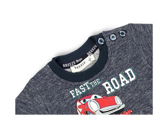 Набор детской одежды Breeze "Fast the road" (9527-74B-blue), изображение 7 Набор детской одежды Breeze "Fast the road" (9527-74B-blue), изображение 7