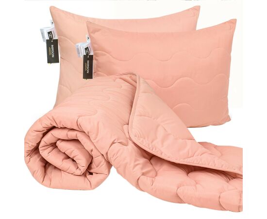 Одеяло MirSon Набор хлопковый Всесезонный №1748 Eco Light Coral Одеяло 140x205+2 подушки 50x70 средние (2200003709629)