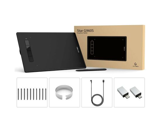 Графический планшет XP-Pen Star G960S Plus Black, изображение 6 Графический планшет XP-Pen Star G960S Plus Black, изображение 6