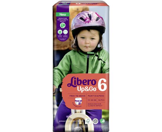 Подгузник Libero Up&Go Размер 6 (13-20 кг) 34 шт (7322541742861), изображение 2 Подгузник Libero Up&Go Размер 6 (13-20 кг) 34 шт (7322541742861), изображение 2