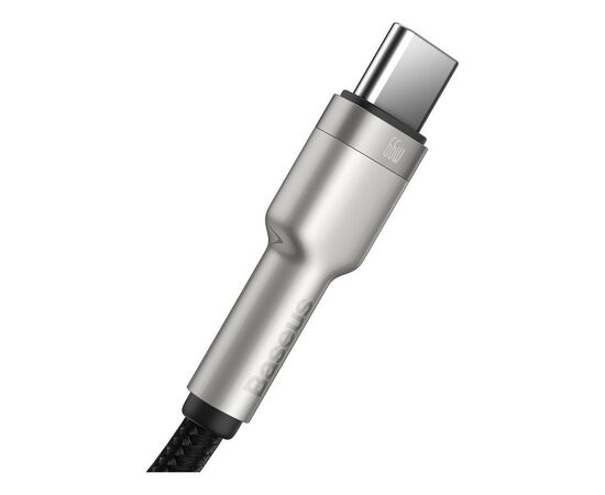 Дата кабель USB 3.1 AM to Type-C 0.25m CAKF 6.0A 66W Cafule Series Metal Data Cable Black Baseus (CAKF000001), зображення 4 Дата кабель USB 3.1 AM to Type-C 0.25m CAKF 6.0A 66W Cafule Series Metal Data Cable Black Baseus (CAKF000001), зображення 4