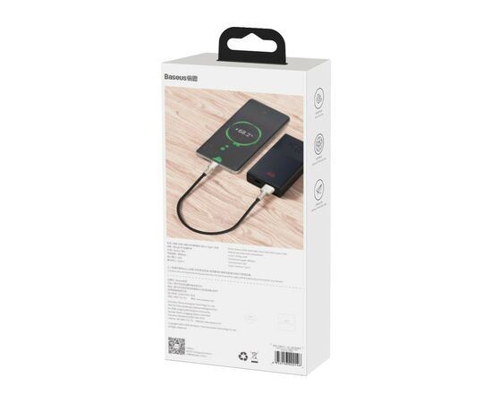 Дата кабель USB 3.1 AM to Type-C 0.25m CAKF 6.0A 66W Cafule Series Metal Data Cable Black Baseus (CAKF000001), зображення 6 Дата кабель USB 3.1 AM to Type-C 0.25m CAKF 6.0A 66W Cafule Series Metal Data Cable Black Baseus (CAKF000001), зображення 6