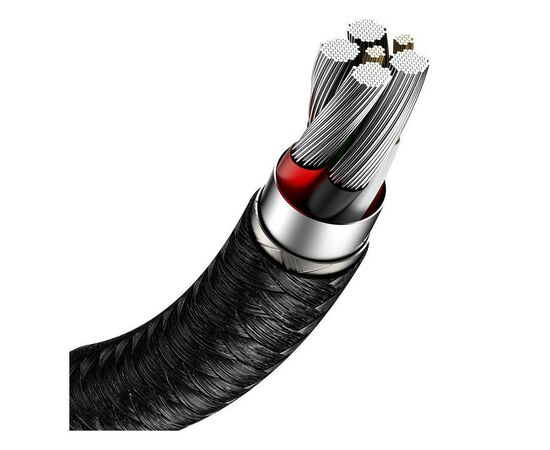 Дата кабель USB 3.1 AM to Type-C 0.25m CAKF 6.0A 66W Cafule Series Metal Data Cable Black Baseus (CAKF000001), зображення 7 Дата кабель USB 3.1 AM to Type-C 0.25m CAKF 6.0A 66W Cafule Series Metal Data Cable Black Baseus (CAKF000001), зображення 7