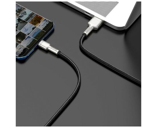 Дата кабель USB 3.1 AM to Type-C 0.25m CAKF 6.0A 66W Cafule Series Metal Data Cable Black Baseus (CAKF000001), зображення 9 Дата кабель USB 3.1 AM to Type-C 0.25m CAKF 6.0A 66W Cafule Series Metal Data Cable Black Baseus (CAKF000001), зображення 9