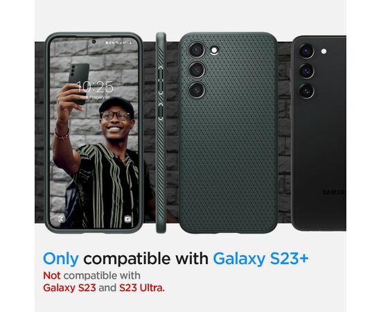 Чехол для моб. телефона Spigen Samsung Galaxy S23+ Liquid Air, Abyss Green (ACS05667), изображение 8 Чехол для моб. телефона Spigen Samsung Galaxy S23+ Liquid Air, Abyss Green (ACS05667), изображение 8