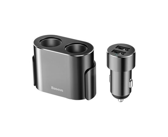 Зарядное устройство Baseus High Efficiency One to Two Cigarette Lighte Black (CRDYQ-01)