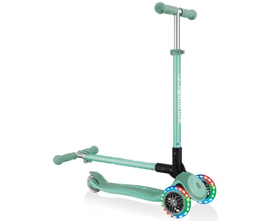 Самокат Globber Primo Foldable Plus Lights м'ятний (439-206), зображення 8 Самокат Globber Primo Foldable Plus Lights м'ятний (439-206), зображення 8