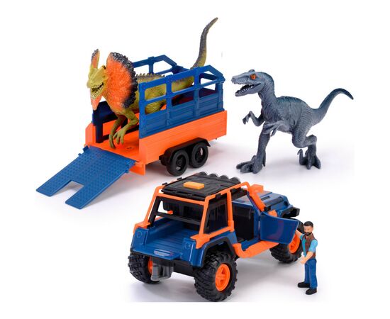 Игровой набор Dickie Toys Надзиратель динозавров с джипом 40 см, 2 динозаврами и фигуркой (3837024), изображение 3
