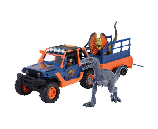 Игровой набор Dickie Toys Надзиратель динозавров с джипом 40 см, 2 динозаврами и фигуркой (3837024)