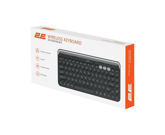 Клавиатура 2E KS250 Wireless/Bluetooth Black (2E-KS250WBK), изображение 11 Клавиатура 2E KS250 Wireless/Bluetooth Black (2E-KS250WBK), изображение 11