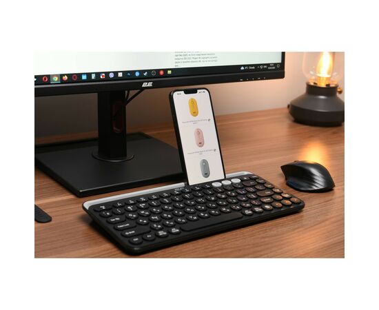 Клавиатура 2E KS250 Wireless/Bluetooth Black (2E-KS250WBK), изображение 2 Клавиатура 2E KS250 Wireless/Bluetooth Black (2E-KS250WBK), изображение 2