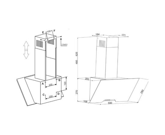 Вытяжка кухонная Eleyus SPECTRA 1000 LED 60 BL, изображение 11 Вытяжка кухонная Eleyus SPECTRA 1000 LED 60 BL, изображение 11