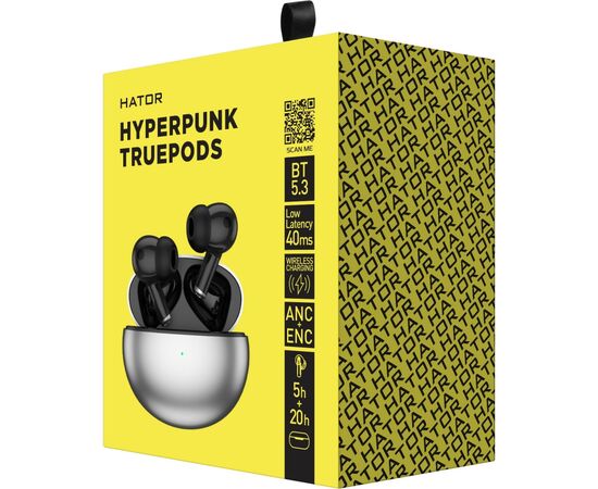 Наушники Hator Hyреrpunk Truepods Black (HTA-430), изображение 7 Наушники Hator Hyреrpunk Truepods Black (HTA-430), изображение 7