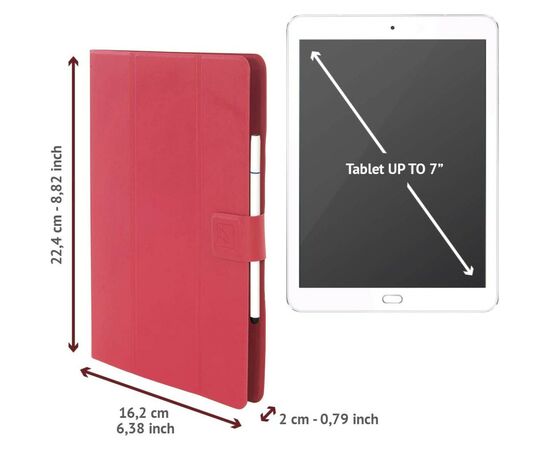 Чехол для планшета Tucano Facile Plus Universal 7-8" red (TAB-FAP8-R), зображення 3 Чехол для планшета Tucano Facile Plus Universal 7-8" red (TAB-FAP8-R), зображення 3