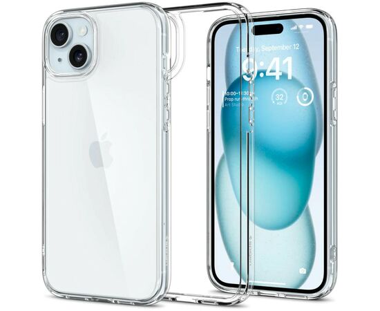 Чехол для мобильного телефона Spigen Apple iPhone 15 Plus Ultra Hybrid Crystal Clear (ACS06653), изображение 2 Чехол для мобильного телефона Spigen Apple iPhone 15 Plus Ultra Hybrid Crystal Clear (ACS06653), изображение 2