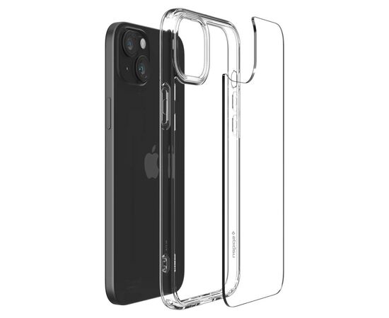 Чехол для мобильного телефона Spigen Apple iPhone 15 Plus Ultra Hybrid Crystal Clear (ACS06653), изображение 8 Чехол для мобильного телефона Spigen Apple iPhone 15 Plus Ultra Hybrid Crystal Clear (ACS06653), изображение 8