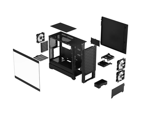 Корпус Fractal Design Pop Mini Air RGB Black TG (FD-C-POR1M-06), изображение 12 Корпус Fractal Design Pop Mini Air RGB Black TG (FD-C-POR1M-06), изображение 12
