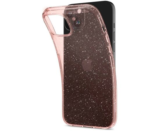 Чехол для мобильного телефона Spigen Apple iPhone 15 Plus Liquid Crystal Glitter Rose Quartz (ACS06649), изображение 4 Чехол для мобильного телефона Spigen Apple iPhone 15 Plus Liquid Crystal Glitter Rose Quartz (ACS06649), изображение 4