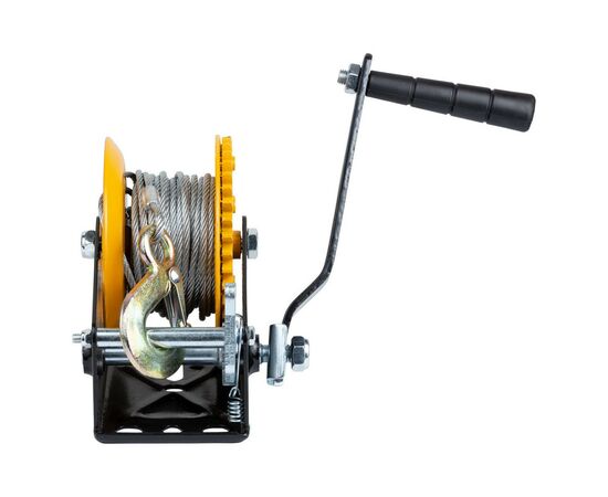 Лебідка Sigma ручна барабанна, сталевий трос 10мx5мм, 550кг (6134011), зображення 4 Лебідка Sigma ручна барабанна, сталевий трос 10мx5мм, 550кг (6134011), зображення 4