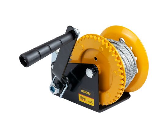 Лебідка Sigma ручна барабанна, сталевий трос 10мx5мм, 550кг (6134011), зображення 8 Лебідка Sigma ручна барабанна, сталевий трос 10мx5мм, 550кг (6134011), зображення 8