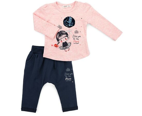 Набор детской одежды Breeze с девочкой (11402-92G-blue)