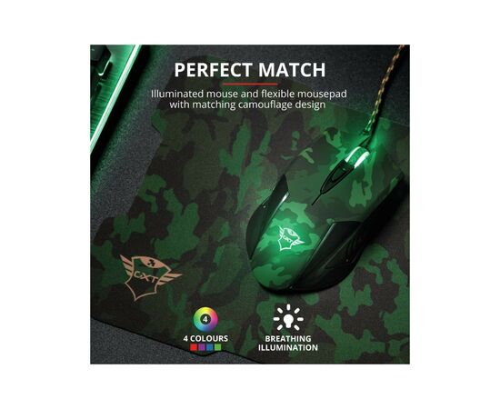 Мишка Trust GXT 781 Rixa Camo Mouse & Pad USB Camouflage (23611), зображення 11 Мишка Trust GXT 781 Rixa Camo Mouse & Pad USB Camouflage (23611), зображення 11