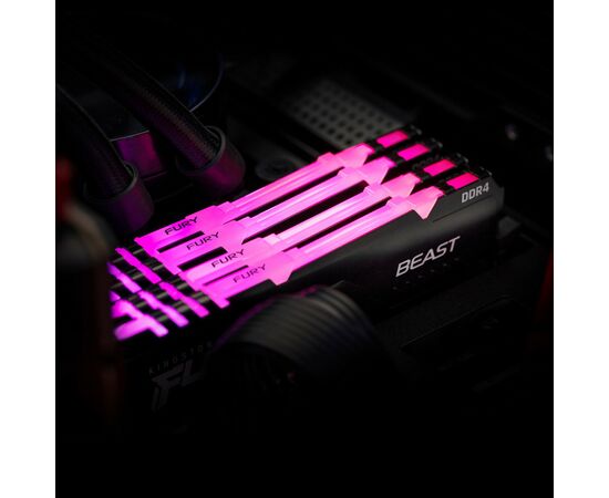 Модуль памяти для компьютера DDR4 8GB 3200 MHz Fury Beast RGB Kingston Fury (ex.HyperX) (KF432C16BBA/8), изображение 8 Модуль памяти для компьютера DDR4 8GB 3200 MHz Fury Beast RGB Kingston Fury (ex.HyperX) (KF432C16BBA/8), изображение 8