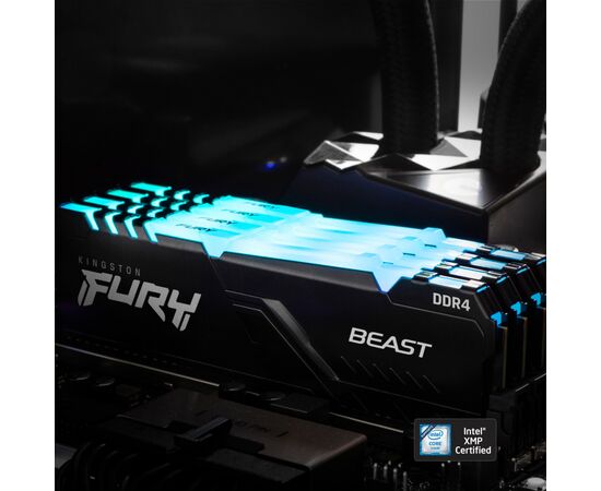 Модуль памяти для компьютера DDR4 8GB 3200 MHz Fury Beast RGB Kingston Fury (ex.HyperX) (KF432C16BBA/8), изображение 9 Модуль памяти для компьютера DDR4 8GB 3200 MHz Fury Beast RGB Kingston Fury (ex.HyperX) (KF432C16BBA/8), изображение 9