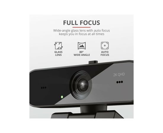 Веб-камера Trust Taxon QHD Black (24228), изображение 10 Веб-камера Trust Taxon QHD Black (24228), изображение 10