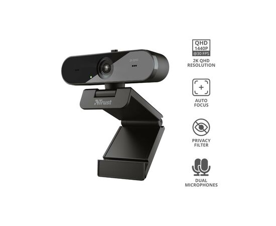 Веб-камера Trust Taxon QHD Black (24228), изображение 11 Веб-камера Trust Taxon QHD Black (24228), изображение 11