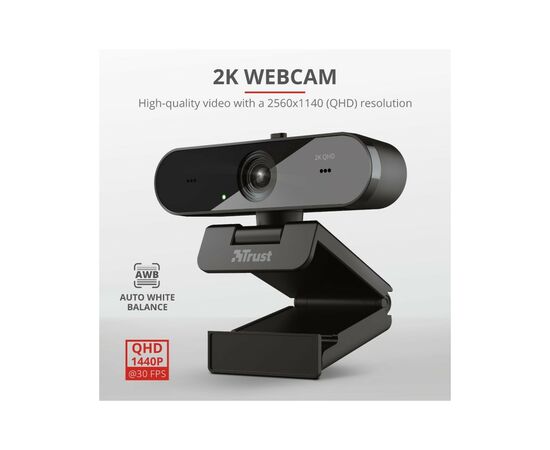 Веб-камера Trust Taxon QHD Black (24228), изображение 7 Веб-камера Trust Taxon QHD Black (24228), изображение 7