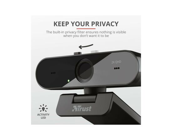 Веб-камера Trust Taxon QHD Black (24228), изображение 8 Веб-камера Trust Taxon QHD Black (24228), изображение 8