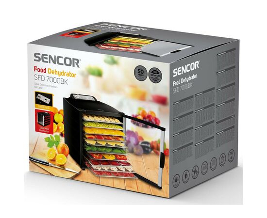 Сушка для овощей и фруктов Sencor SFD 7000BK, изображение 12 Сушка для овощей и фруктов Sencor SFD 7000BK, изображение 12